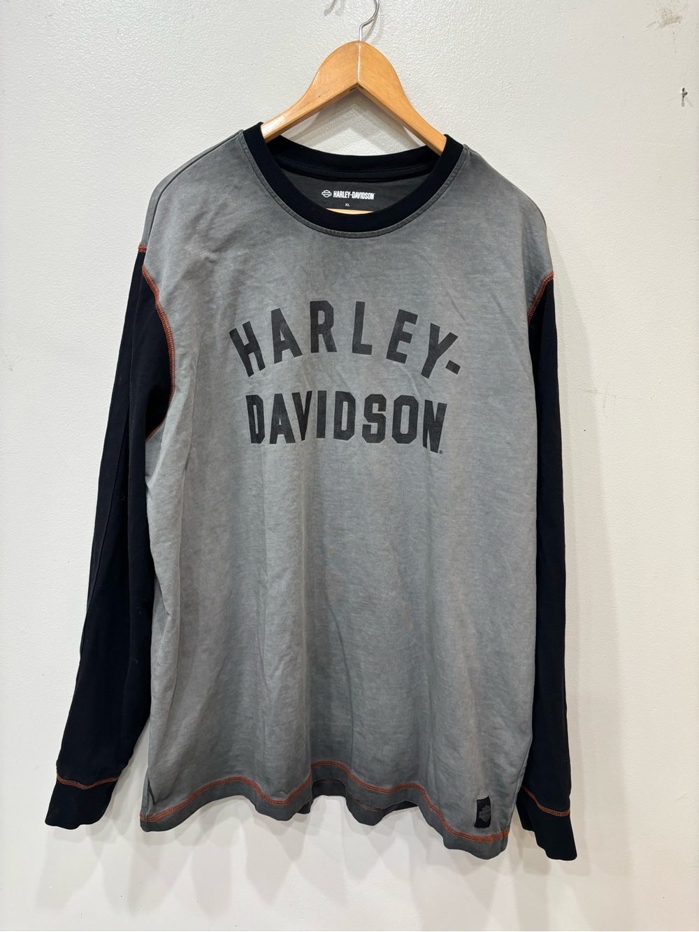 Harley Davidson Iron Bar Long Sleeve Tee Cotton Men’s Size XL